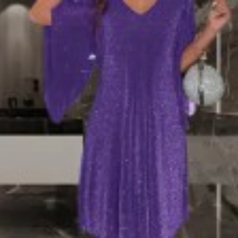 Purple Sparkly Glitter Taylor Swift Inspired Dress size XL